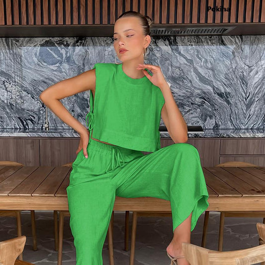 Hone - Casual Two Piece Linen Set