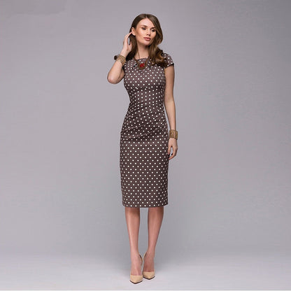 Dotd - Print Slim Elegant Dress