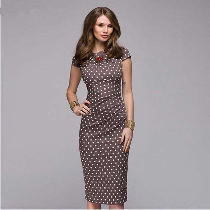 Dotd - Print Slim Elegant Dress