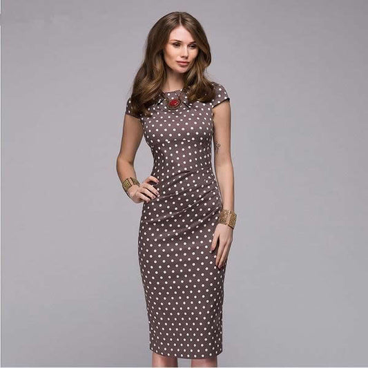 Dotd - Print Slim Elegant Dress