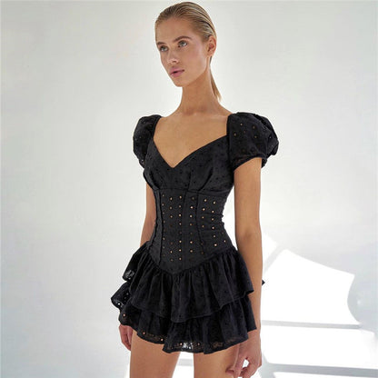Darl - Ruffles Pleated Dress for Summer