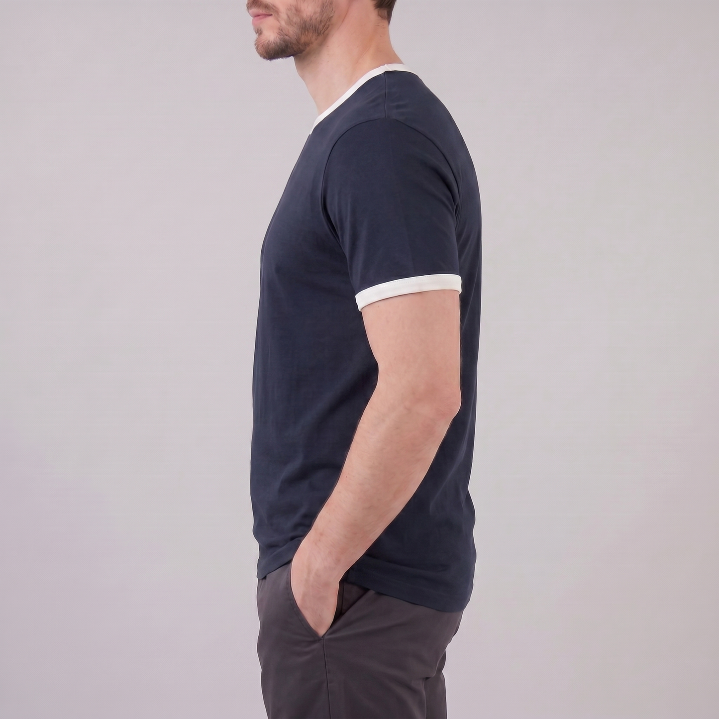 Men's Contrast Trim Ringer T-Shirt