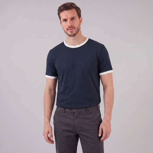 Men's Contrast Trim Ringer T-Shirt