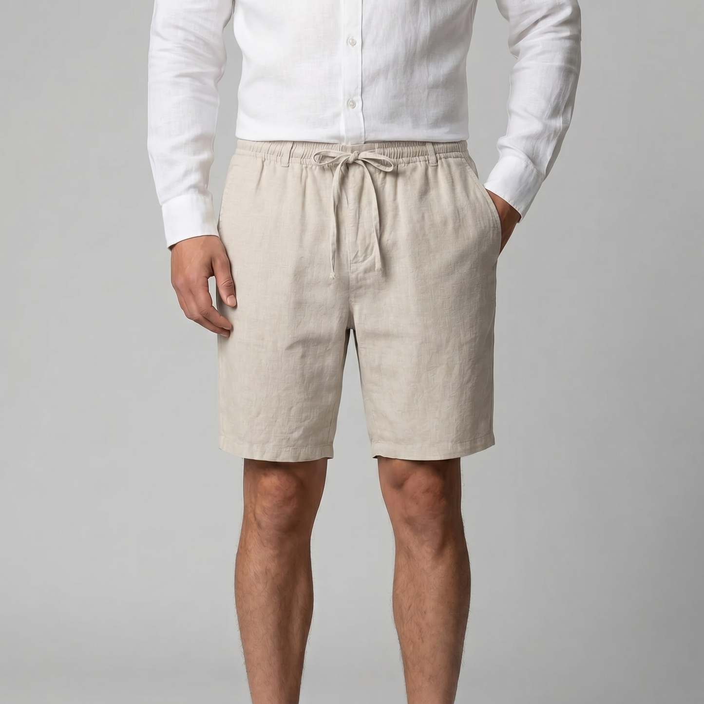 Men's Linen Drawstring Shorts