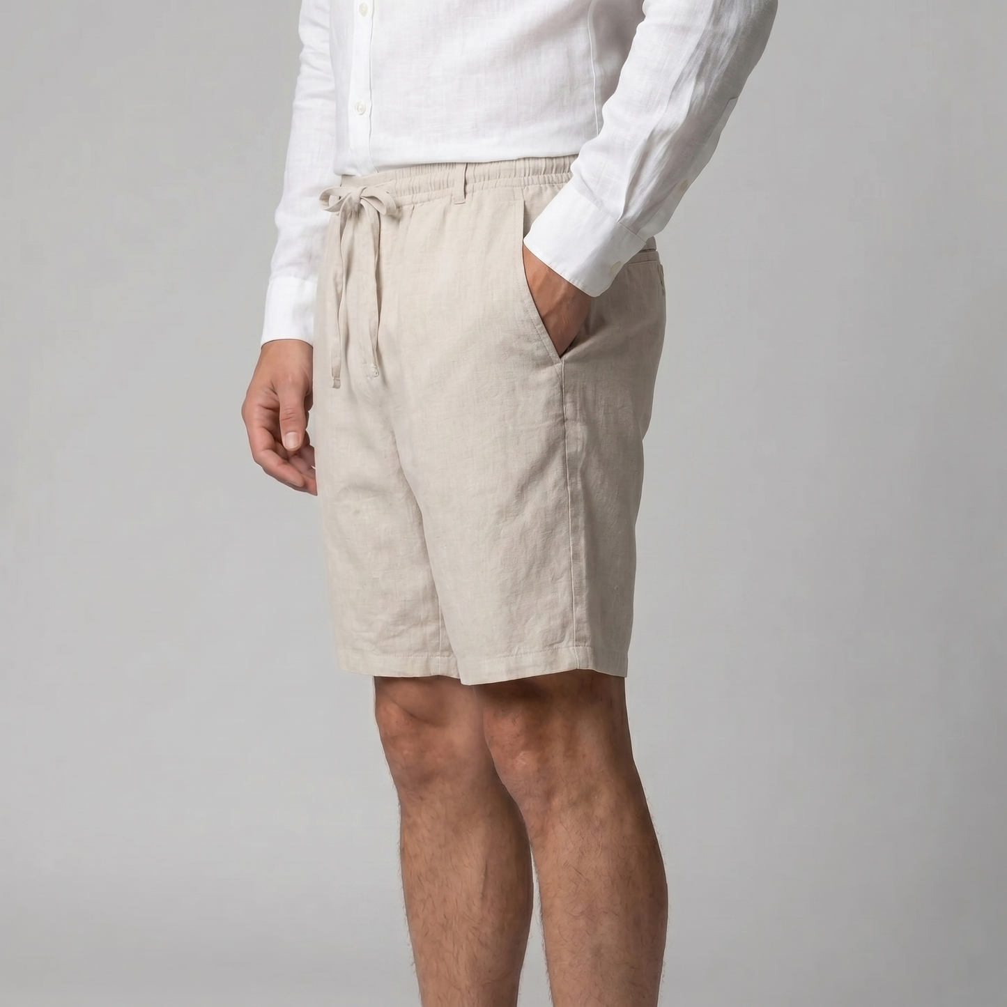 Men's Linen Drawstring Shorts