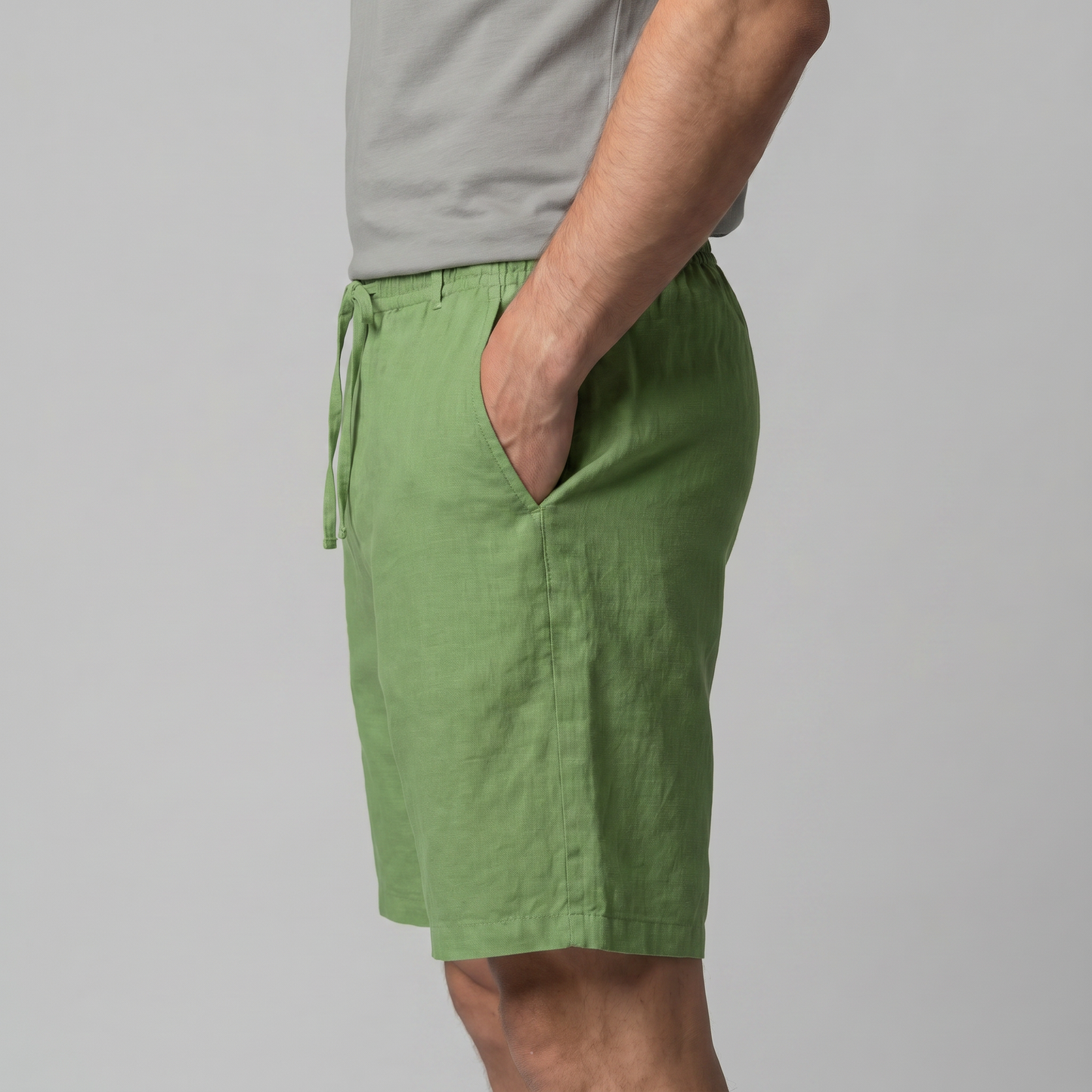 Men's Linen Drawstring Shorts