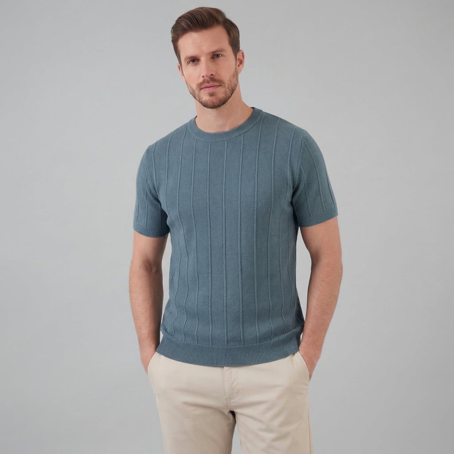 Men's Rib Knit T-Shirt