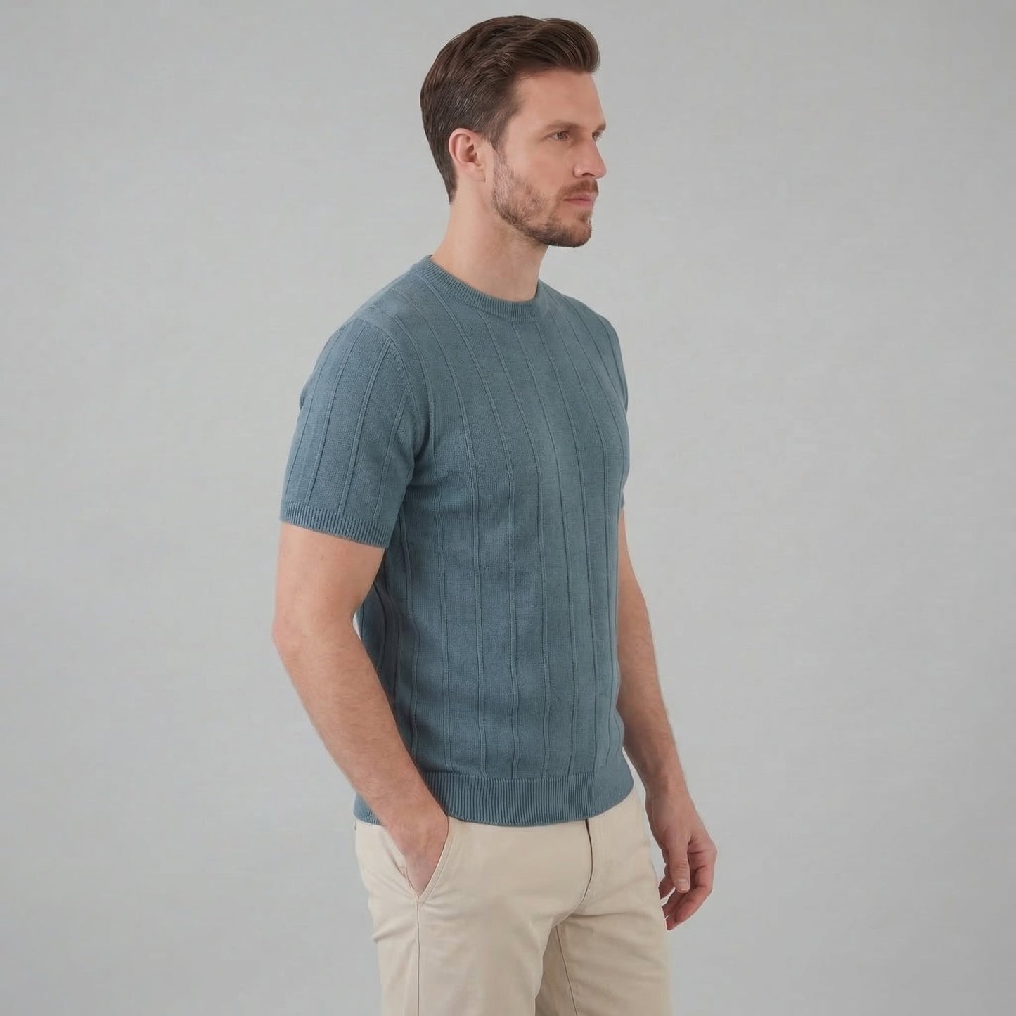 Men's Rib Knit T-Shirt