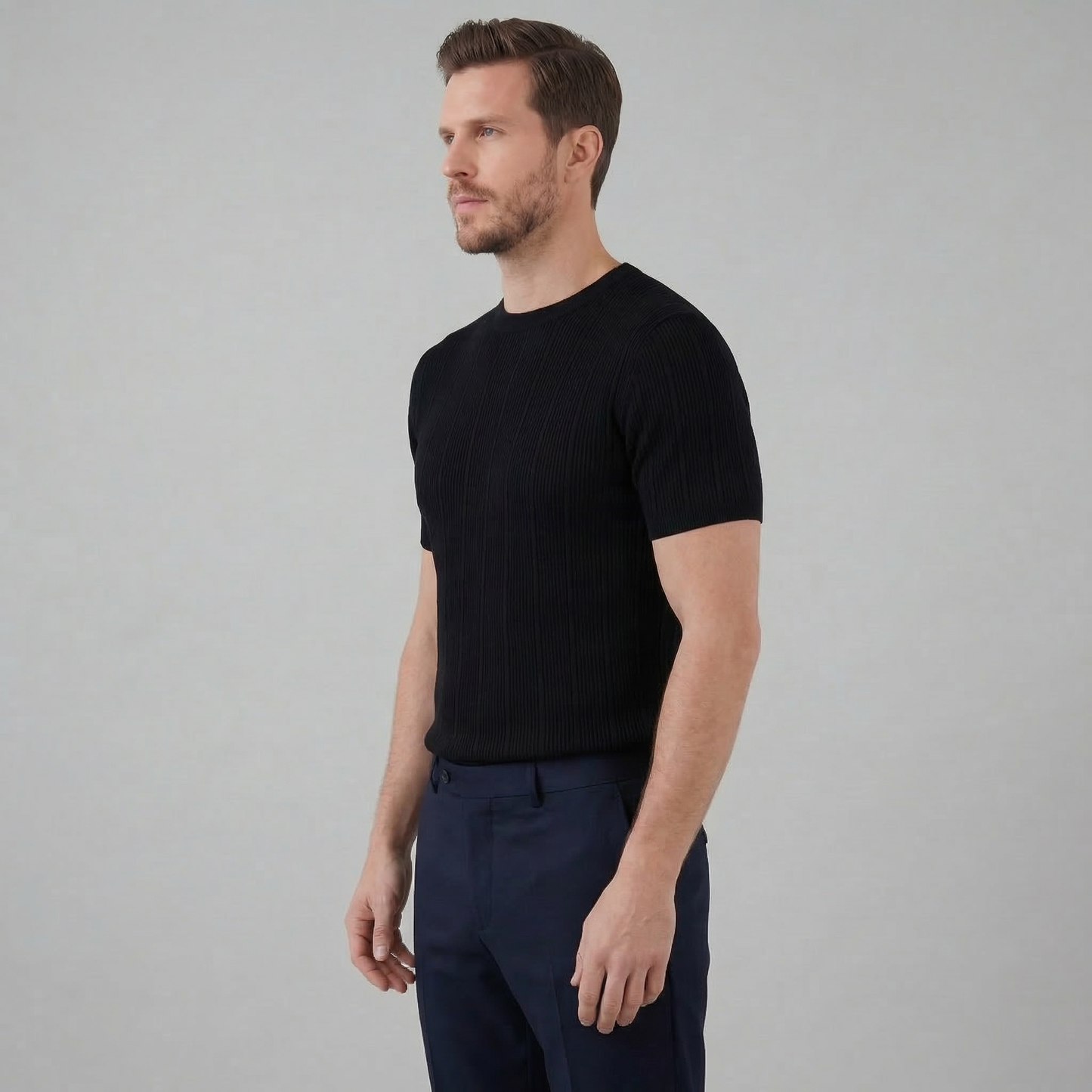 Men's Rib Knit T-Shirt