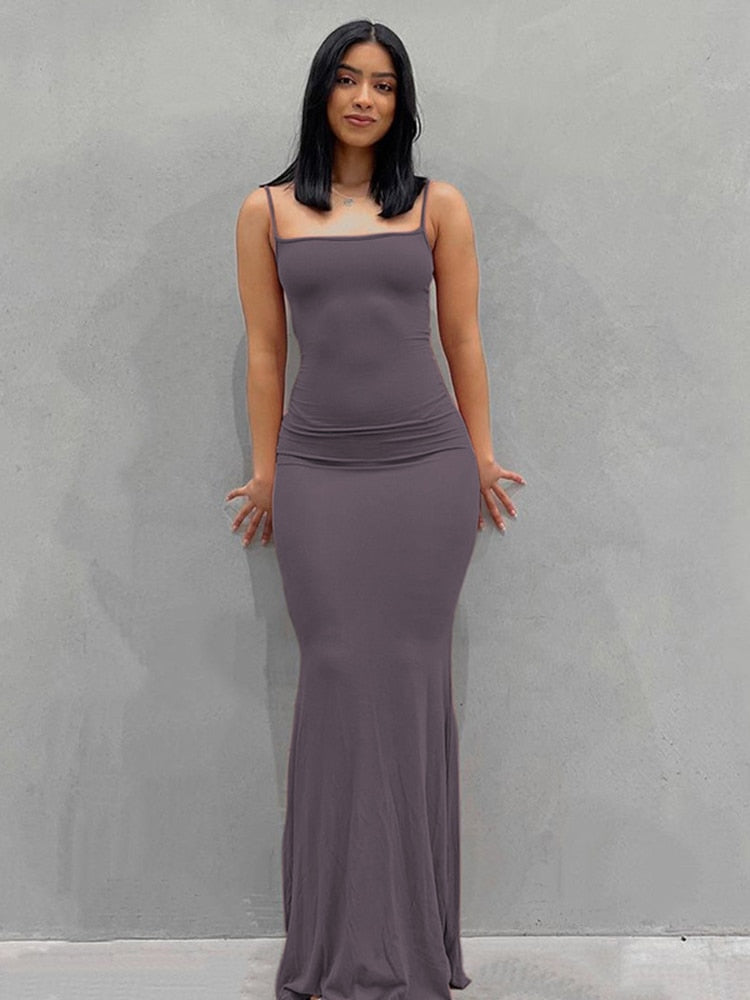 Jugg - Sleeveless Backless Slim Sexy Maxi Dress