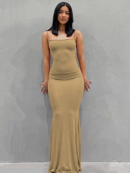Jugg - Sleeveless Backless Slim Sexy Maxi Dress