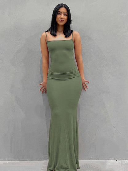 Jugg - Sleeveless Backless Slim Sexy Maxi Dress