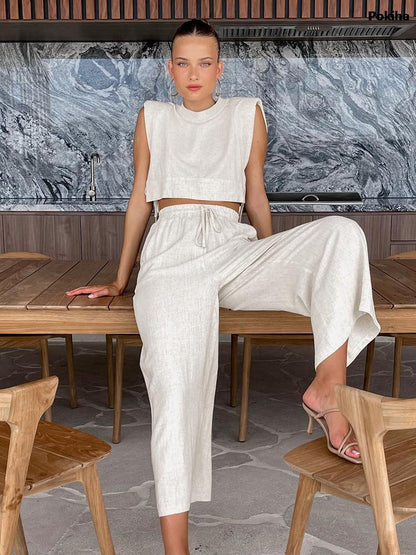 Hone - Casual Two Piece Linen Set